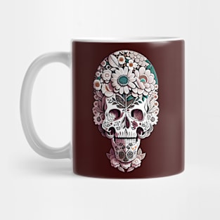 skull flower Mug